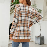 Vintage Voľný Pletený Cardigan