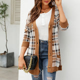Vintage Voľný Pletený Cardigan