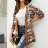 Vintage Voľný Pletený Cardigan