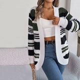 Pletený pruhovaný cardigan