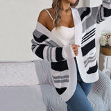 Pletený pruhovaný cardigan