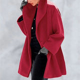 Manteau Uni Ample Décontracté