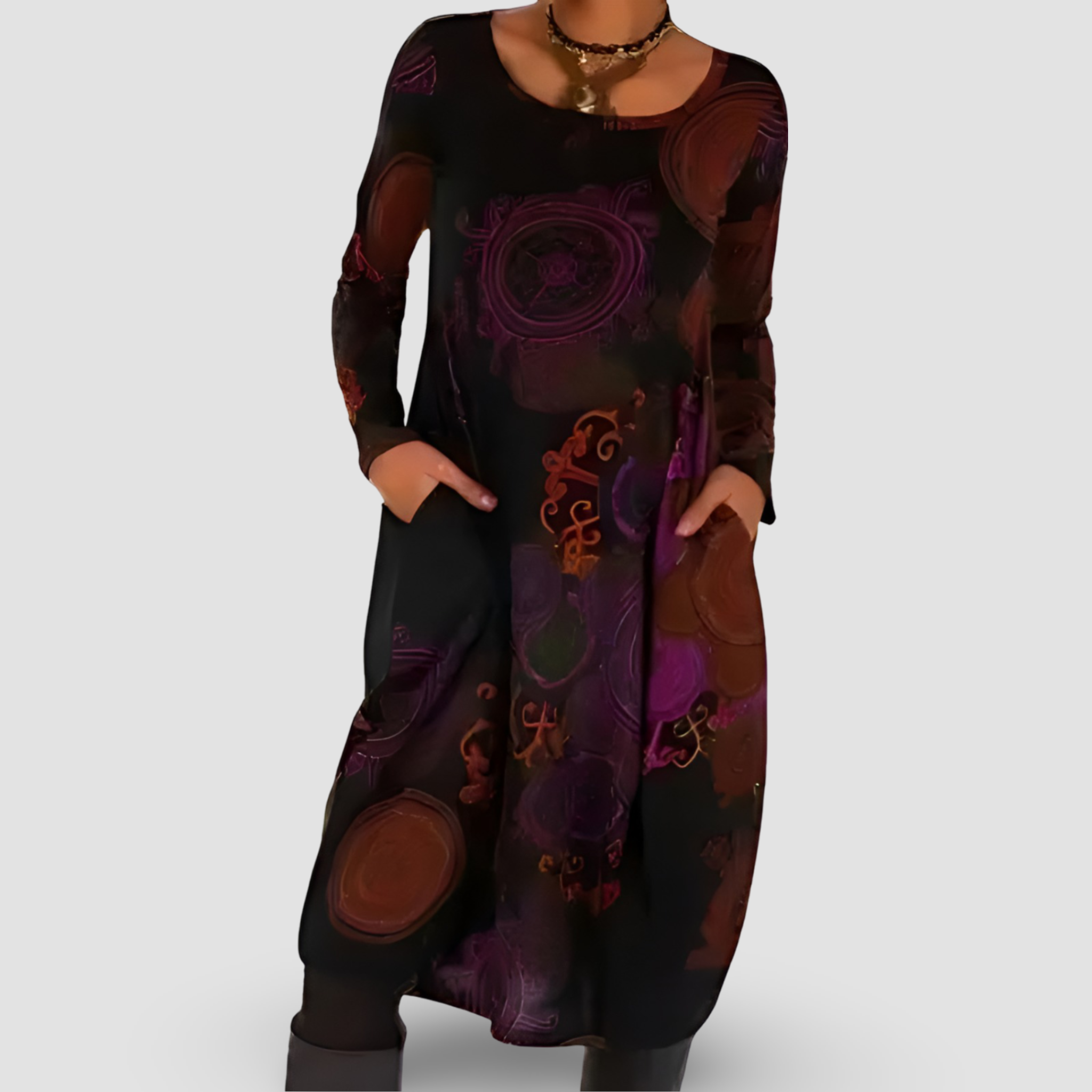 Karine™ – Zimná Šaty s Bohémovou Eleganciou