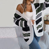 Pletený pruhovaný cardigan