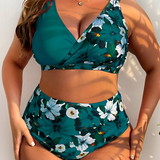 Nela™ | Plus Size Elastický Bikini s Kontrolou Brucha