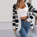 Pletený pruhovaný cardigan