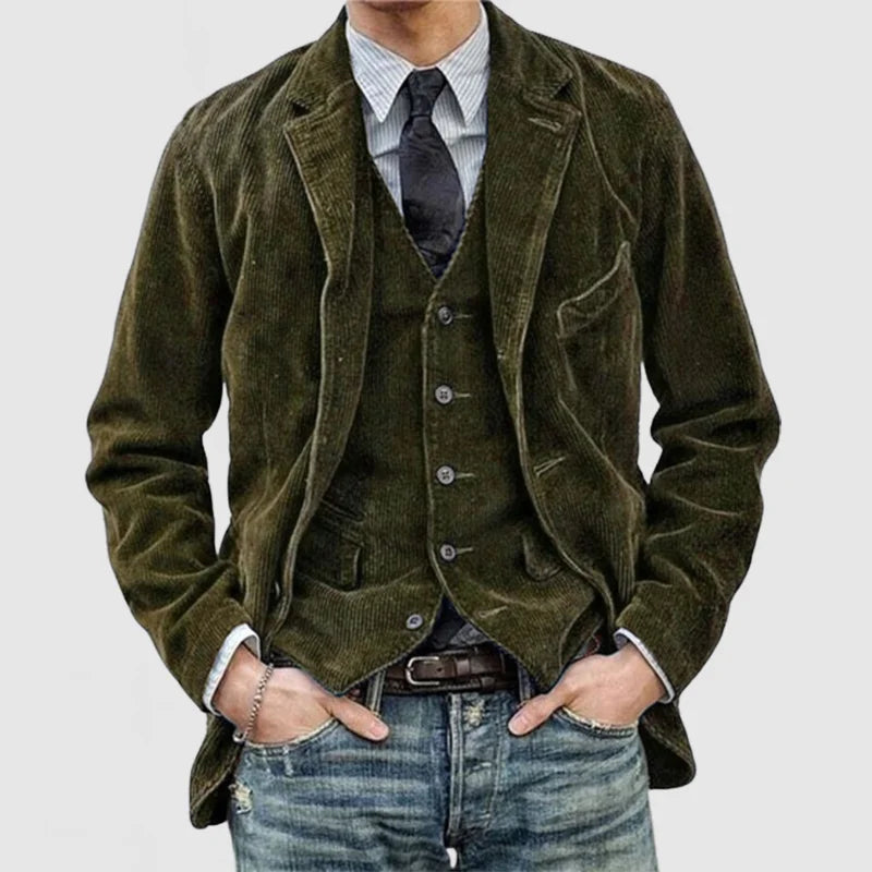 Thomas™ | Vintage Elegancia Klasická Bunda a Vesta