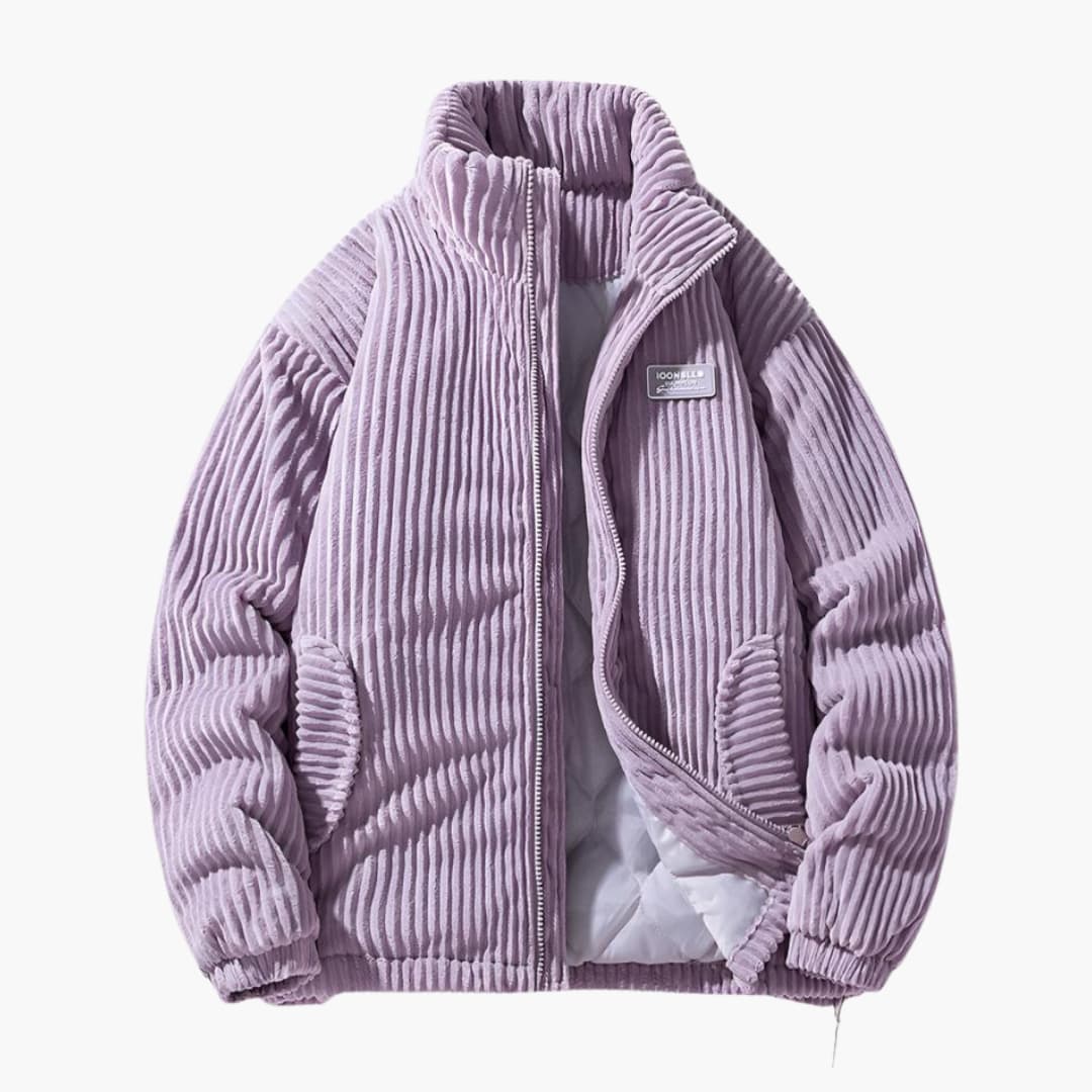Clément | Elegantná Zimná Bunda z Hladkého Velvetu