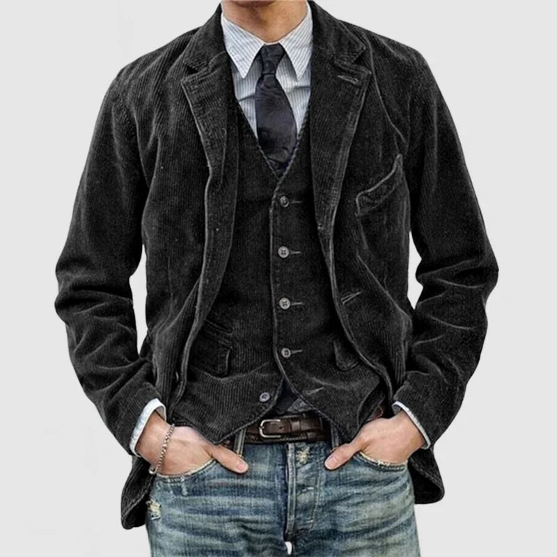 Thomas™ | Vintage Elegancia Klasická Bunda a Vesta