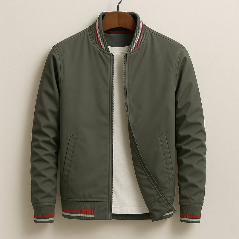 Gleb – Elegantná Bomber Bunda s Pásikmi