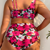 Nela™ | Plus Size Elastický Bikini s Kontrolou Brucha