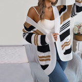 Pletený pruhovaný cardigan