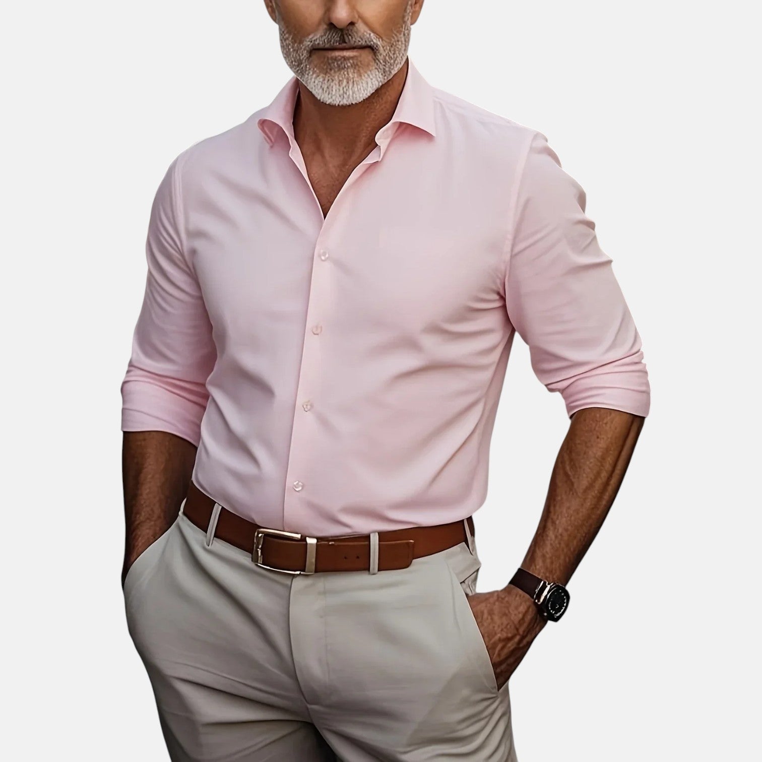 Boris | Pánske Slim Fit Business Košeľa s Nezvratným Materiálom