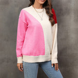 Kontrastná farba Lässiger Strickpullover