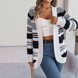 Pletený pruhovaný cardigan