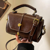 Élodie™ — Chic štvorcová crossbody taška s kontrastným prešívaním