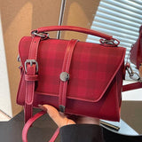 Élodie™ — Chic štvorcová crossbody taška s kontrastným prešívaním