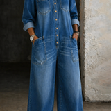 Elena | Jumpsuit bez ramienok s dlhými rukávmi
