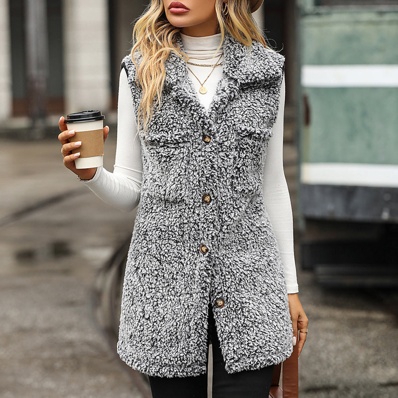 Pohodlný plyšový cardigan