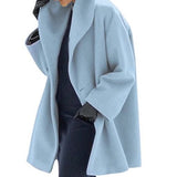 Manteau Uni Ample Décontracté