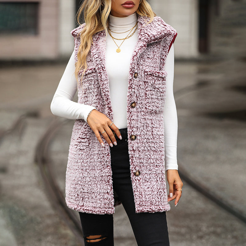 Pohodlný plyšový cardigan