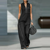 Brenda Jumpsuit bez rukávov s voľným strihom