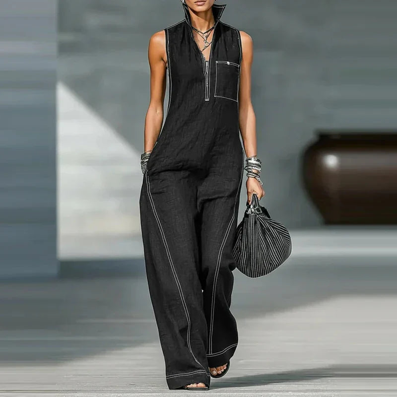 Brenda Jumpsuit bez rukávov s voľným strihom