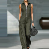 Brenda Jumpsuit bez rukávov s voľným strihom