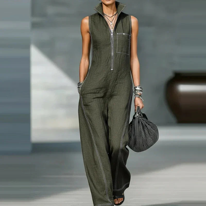 Brenda Jumpsuit bez rukávov s voľným strihom