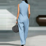 Brenda Jumpsuit bez rukávov s voľným strihom