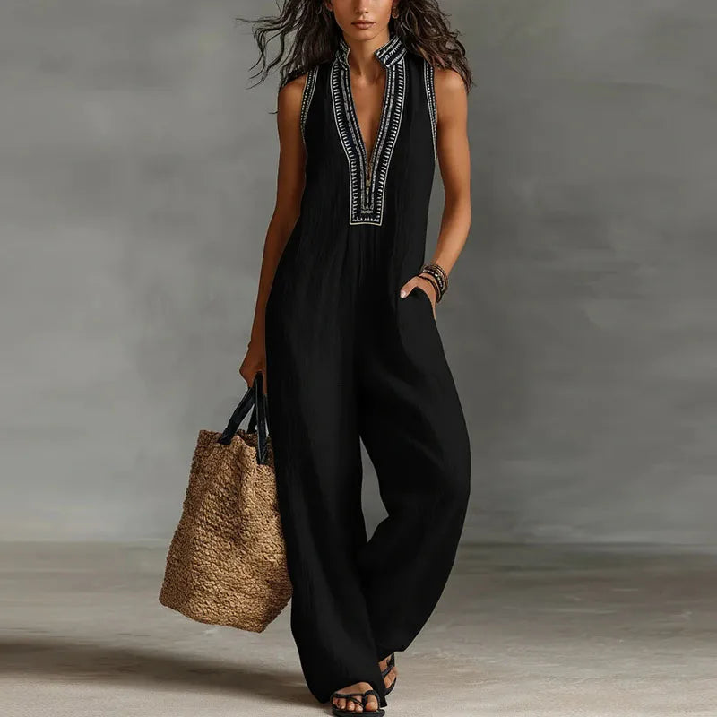 Diana Jumpsuit s čipkovým lemovaním