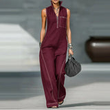 Brenda Jumpsuit bez rukávov s voľným strihom