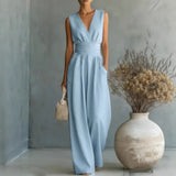 Bezramenný V-výstrih Jumpsuit od Josephine
