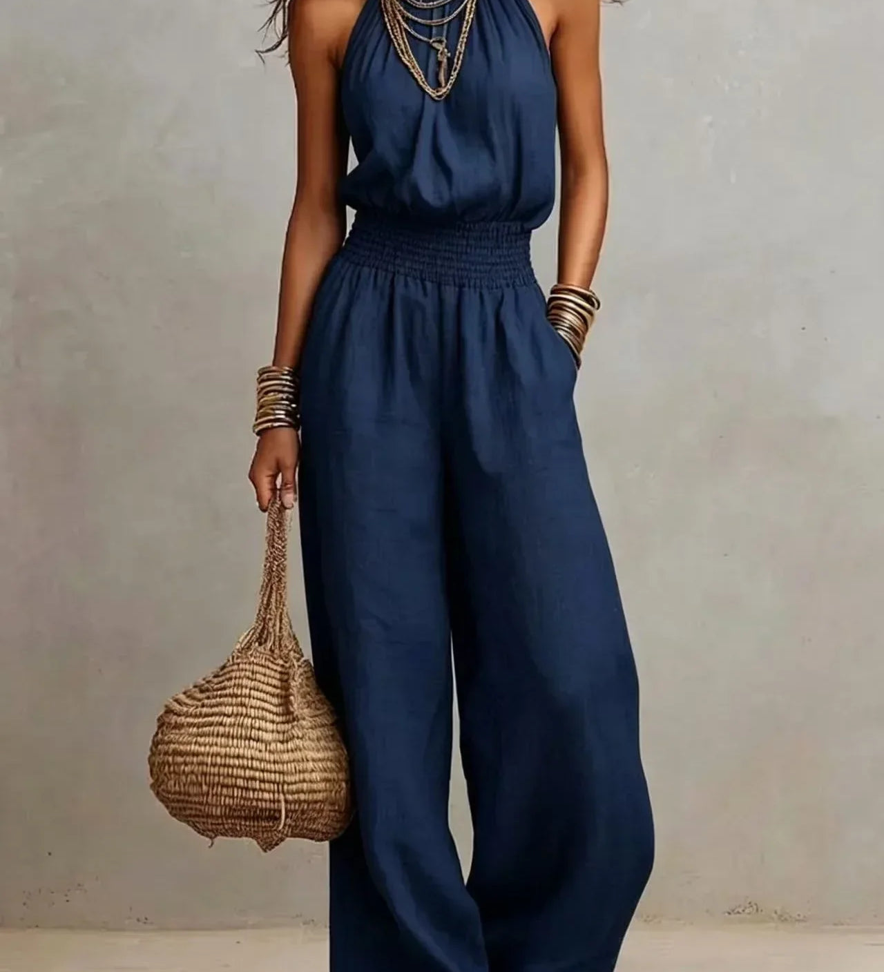 Bianca Weitbeiniger Fließender Jumpsuit