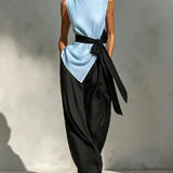 Jumpsuit s kontrastným pásom Juniper
