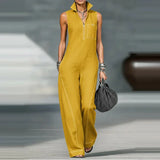 Brenda Jumpsuit bez rukávov s voľným strihom