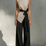 Jumpsuit s kontrastným pásom Juniper