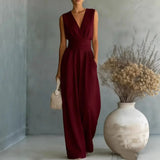 Bezramenný V-výstrih Jumpsuit od Josephine
