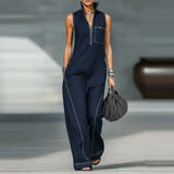 Brenda Jumpsuit bez rukávov s voľným strihom