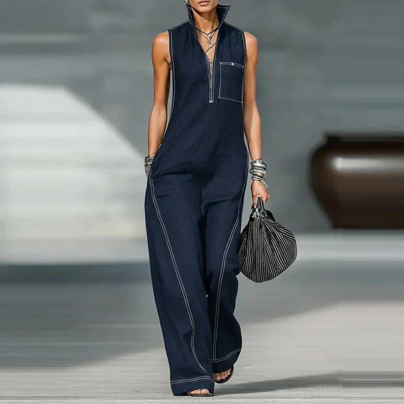 Brenda Jumpsuit bez rukávov s voľným strihom