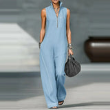 Brenda Jumpsuit bez rukávov s voľným strihom