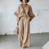 Lila Elegantný Jumpsuit s voľným strihom