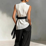Jumpsuit s kontrastným pásom Juniper
