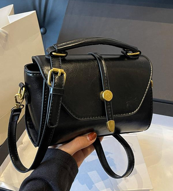 Élodie™ — Chic štvorcová crossbody taška s kontrastným prešívaním