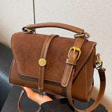 Élodie™ — Chic štvorcová crossbody taška s kontrastným prešívaním