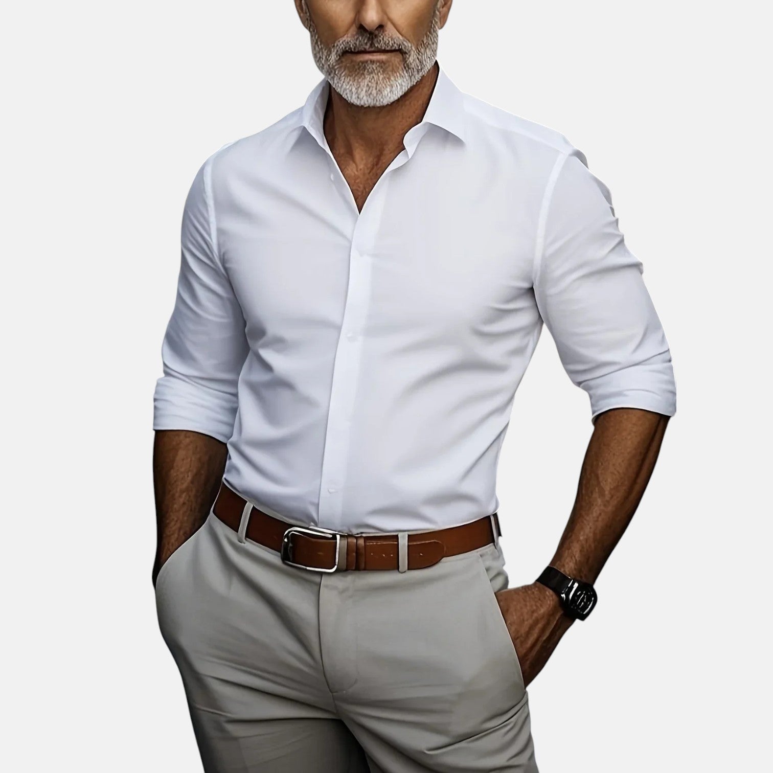 Boris | Pánske Slim Fit Business Košeľa s Nezvratným Materiálom